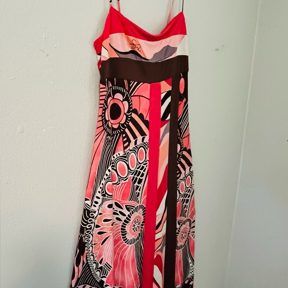 Vintage Baby Phat Pink and Brown Maxi Dress